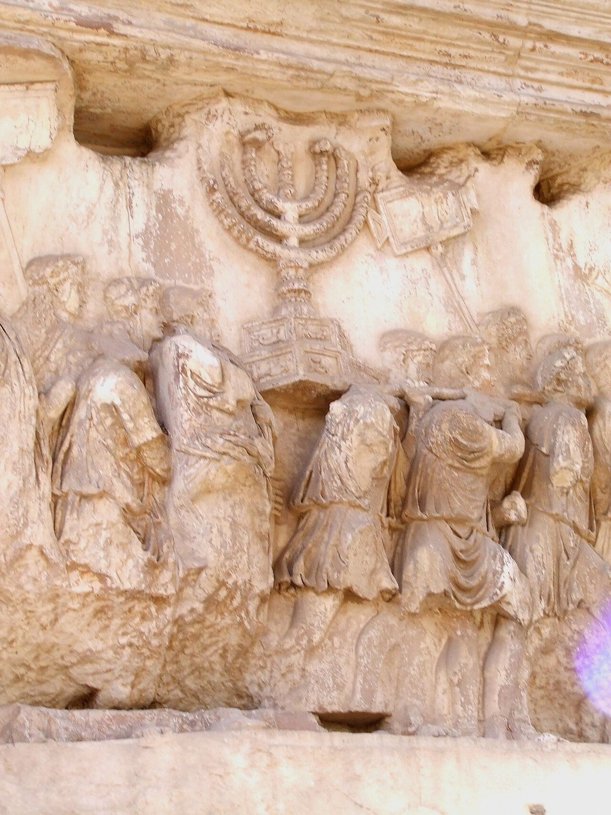 The Menorah relief on the Arch of Titus, Rome